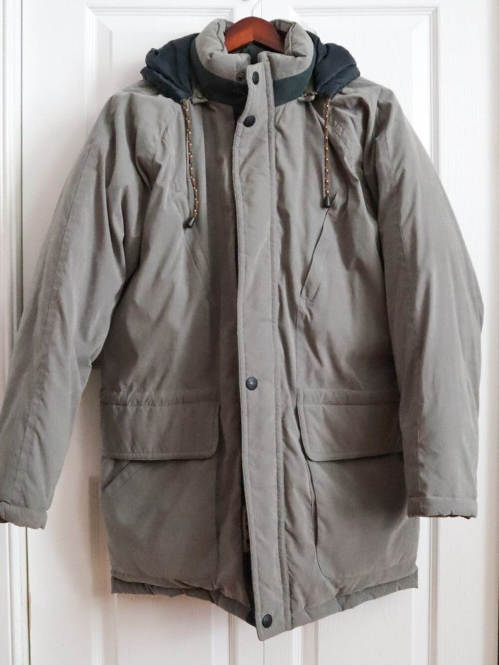Rainforest RFT Heavy Down Puffer Jacket Coat Mid-Length Sz M Removable Hood
